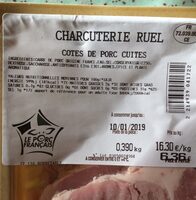 Côtes de porc cuites