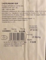 CASTELMAGNO DOP prodotti della montagna
