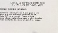 Terrine de campagne rotie four