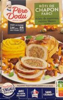 Rôti de chapon farci éclats de marrons, raisins blancs