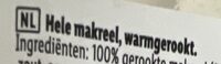 Hele makreel, gerookt