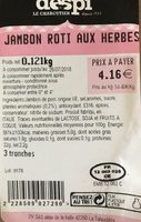 Jambon roti aux herbes