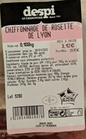 Chiffonnade de Rosette de Lyon