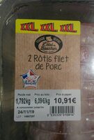 2 rôtis filet de porc