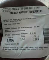 Boudin nature supérieur