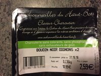 Boudin noir oignon
