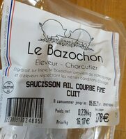 Saucisson ail courbé fumé cuit