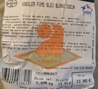 Kassler fumé bleu blanc coeur