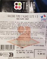 Saucisse fumée d'Alsace cuite