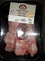 Lapin entier découpé avec foie
