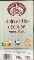 Lapin entier découpe avec foie