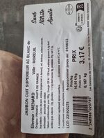 Jambon cuit supérieur blanc