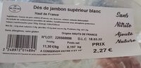 Dés de jambon Supérieur blanc