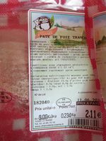 Pate de foie de porc en tranche