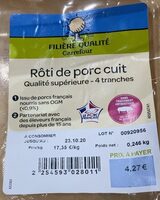 Rôti de porc cuit