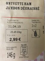 Jambon dégraissé