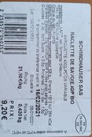 Raclette de Savoie IGP BIP