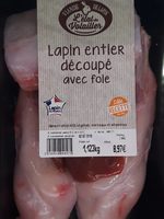 Lapin entier découpé avec foie