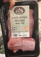 Lapin entier découpé avec foie