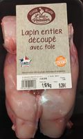 Lapin entier découpé avec foie