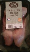 Lapin entier découpé avec foie