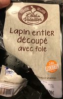 Lapin entier découpé avec foie