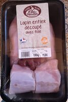 Lapin entier découpé avec foie