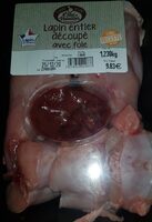 Lapin entier découpé avec foie