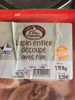 Lapin entier decoupe