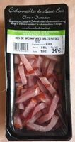 Dés de bacon fumés salés au sel sec