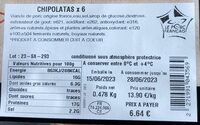 Chipolatas x 6