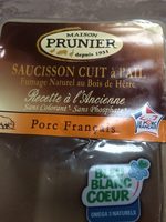 Saucisson cuit à l'ail fumage naturel