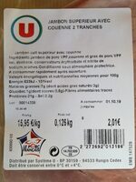 Jambon supérieur avec couenne