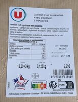 Jambon cuit supérieur avec couenne
