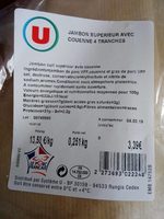 Jambon supérieur avec couenne 4 tranches