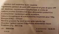 Jambon supérieur avec couenne 4 tranches