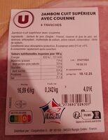 Jambon cuit superieur