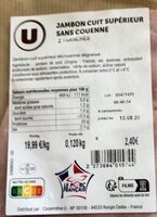 Jambon cuit supérieur