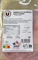 Jambon cuit supérieur sans couenne