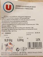 Jambon Supérieur sans couenne