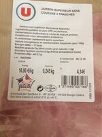 Jambon superieur sans couenne