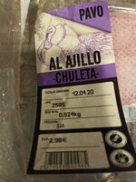 Chuleta de pavo al ajillo