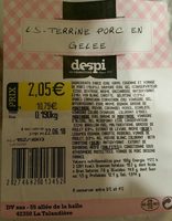 Terrine porc en gelée