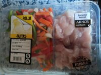 Pollo con verduras para fajitas