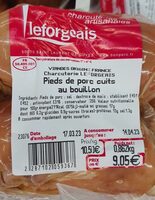 Pieds de porc cuits au bouillon