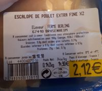 Escalope de poulet extra fine