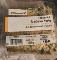 Taboulé à l'orientale duo de poivrons et menthe