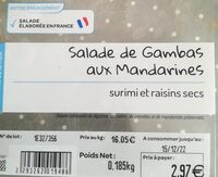 Salade de Gambas aux Mandarines