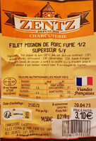 Filet mignon de porc fumé 1/2 supérieur S/V