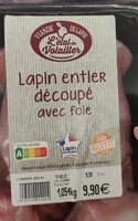 Lapin entier découpé avec foie
